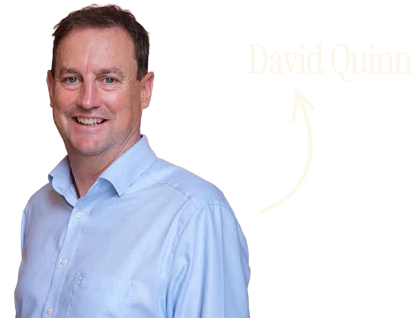 David Quinn with name tag